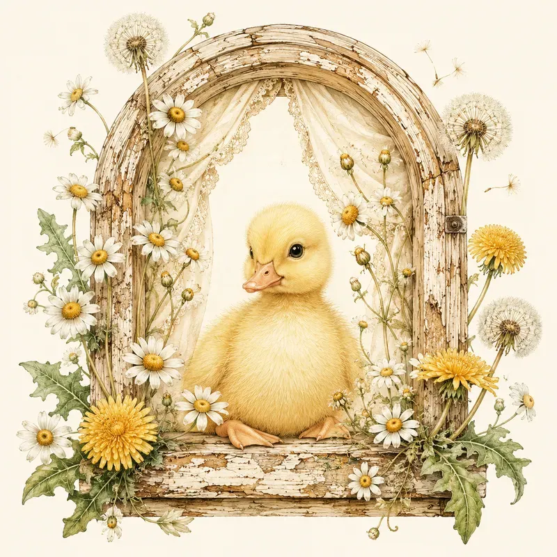 Cute Vintage Cottagecore Animal Cliparts