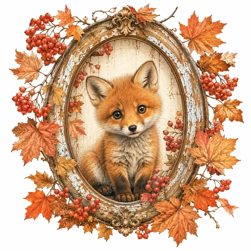 Cute Vintage Cottagecore Animal Cliparts