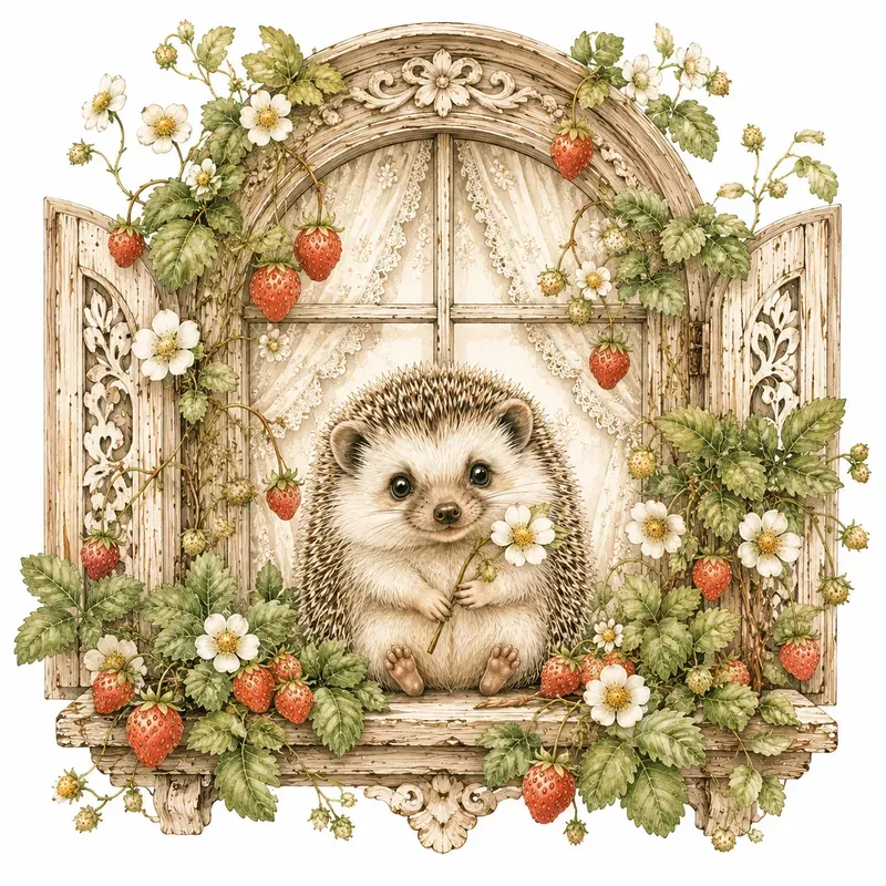 Cute Vintage Cottagecore Animal Cliparts