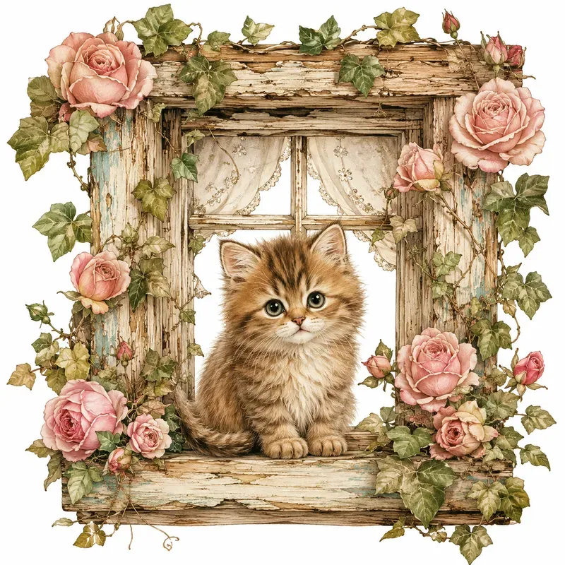 Cute Vintage Cottagecore Animal Cliparts