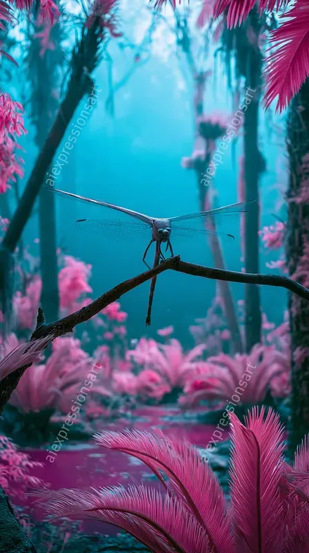 Surreal Infrared Prehistoric Worlds