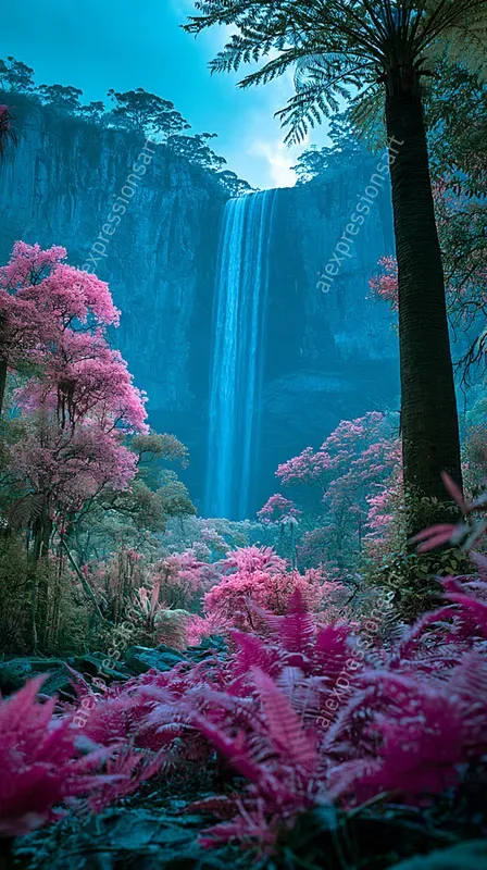Surreal Infrared Prehistoric Worlds