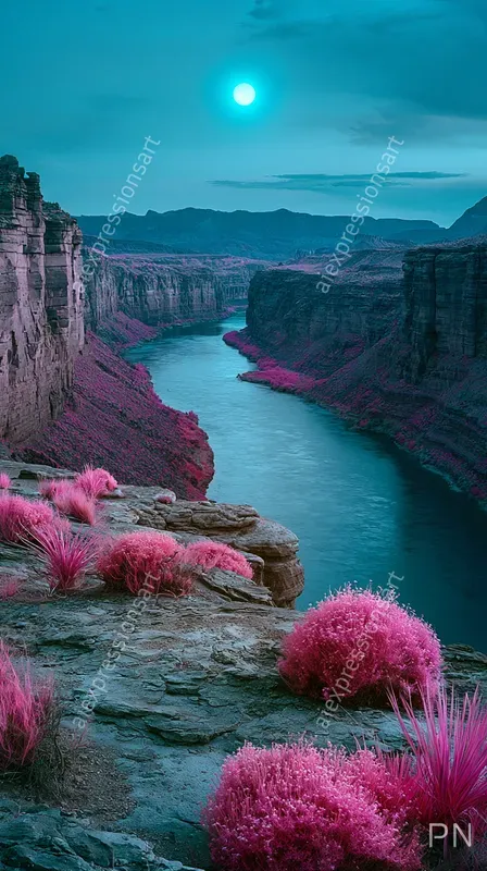 Surreal Infrared Prehistoric Worlds