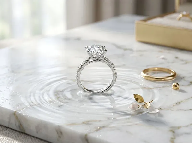 Luxury Product Mockups On Rippled Marble