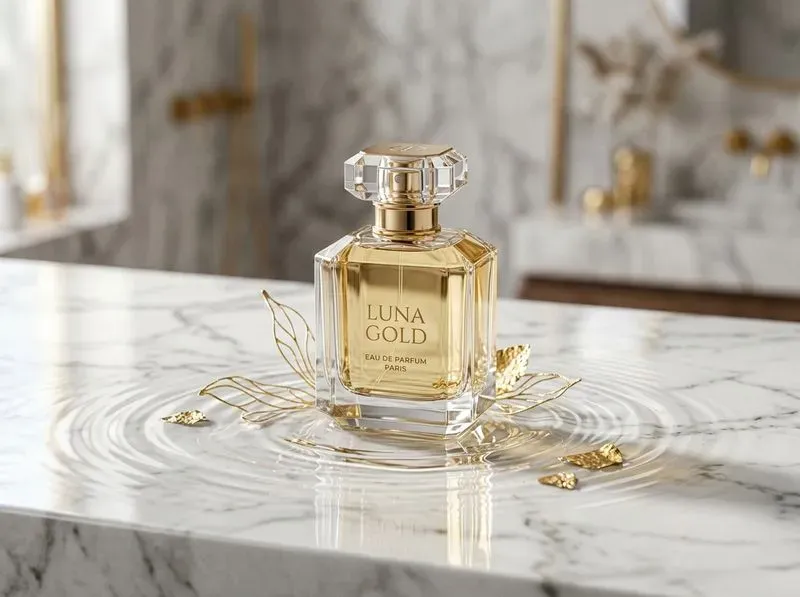 Luxury Product Mockups On Rippled Marble