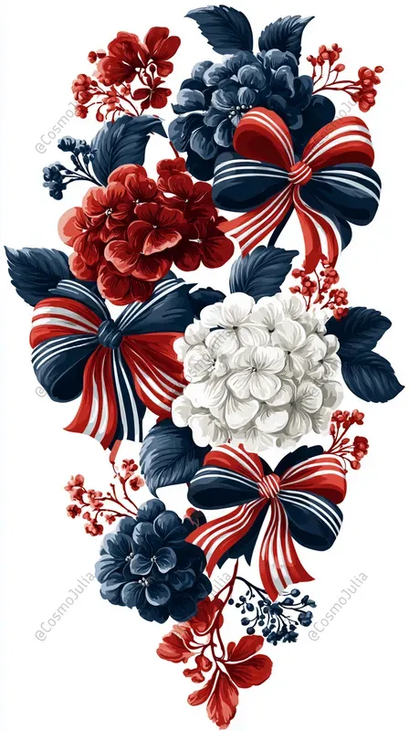 Patriotic Floral Clipart Sets
