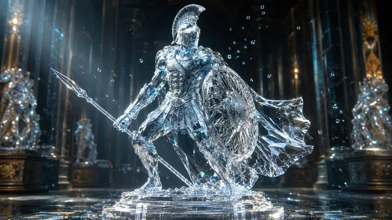 Crystal Warrior Figures Masterpiece Art