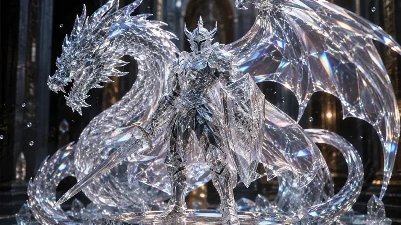Crystal Warrior Figures Masterpiece Art