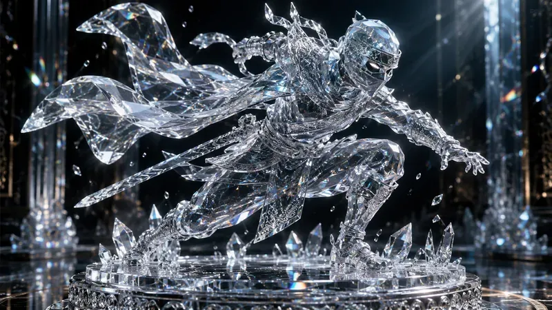 Crystal Warrior Figures Masterpiece Art