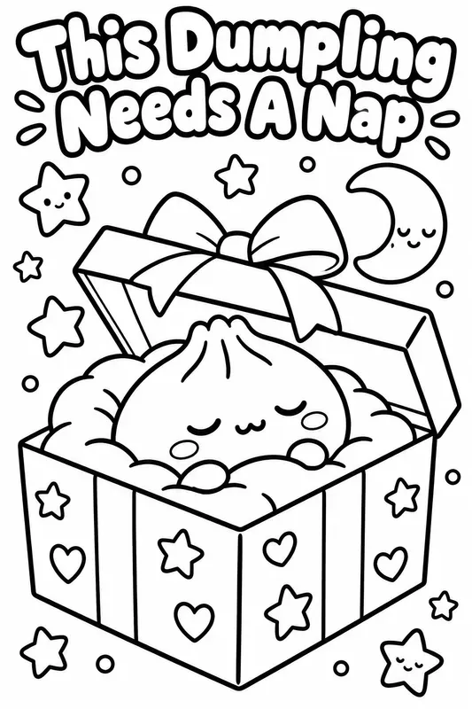 Viral Dumplings Coloring Book Pages