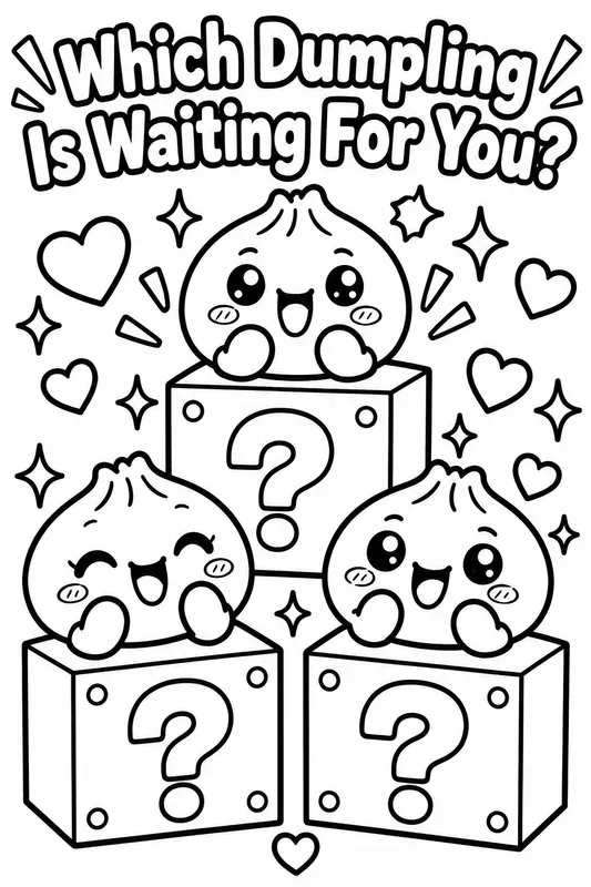 Viral Dumplings Coloring Book Pages