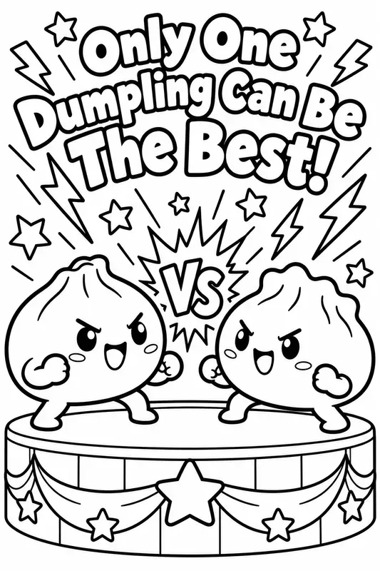 Viral Dumplings Coloring Book Pages