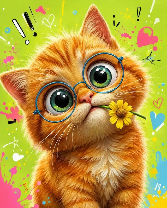 Whimsical Furry Pop Portraits