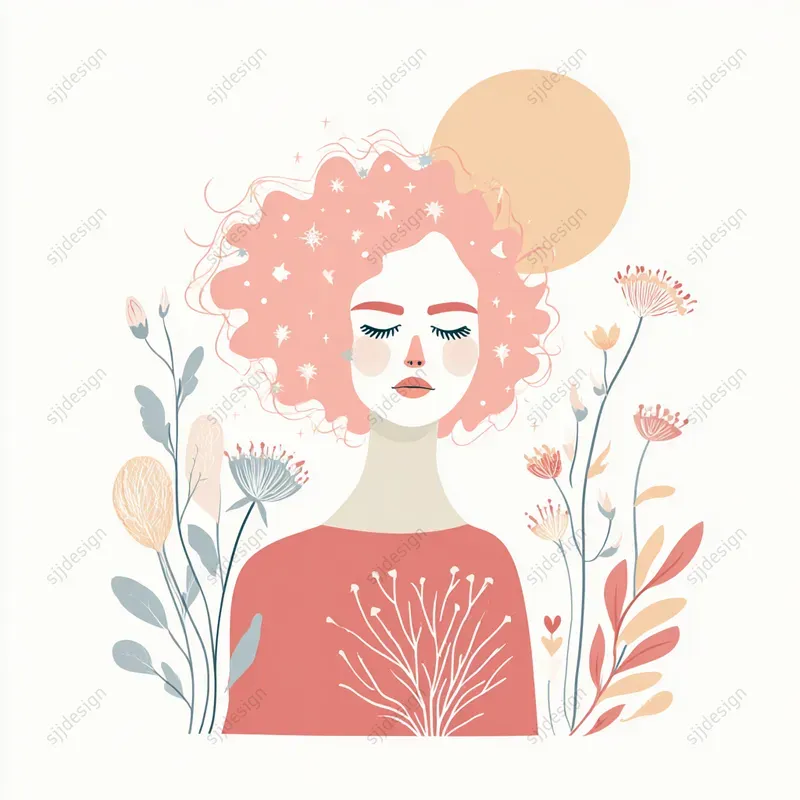Soft Pastel Portrait Illustrations