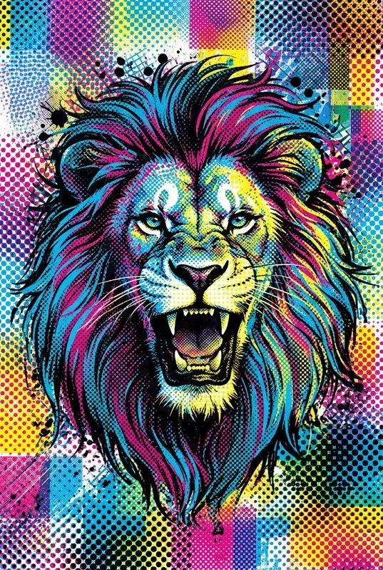 Cmyk Halftone Pop Art Overlays 2x3