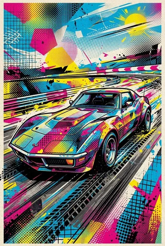 Cmyk Halftone Pop Art Overlays 2x3