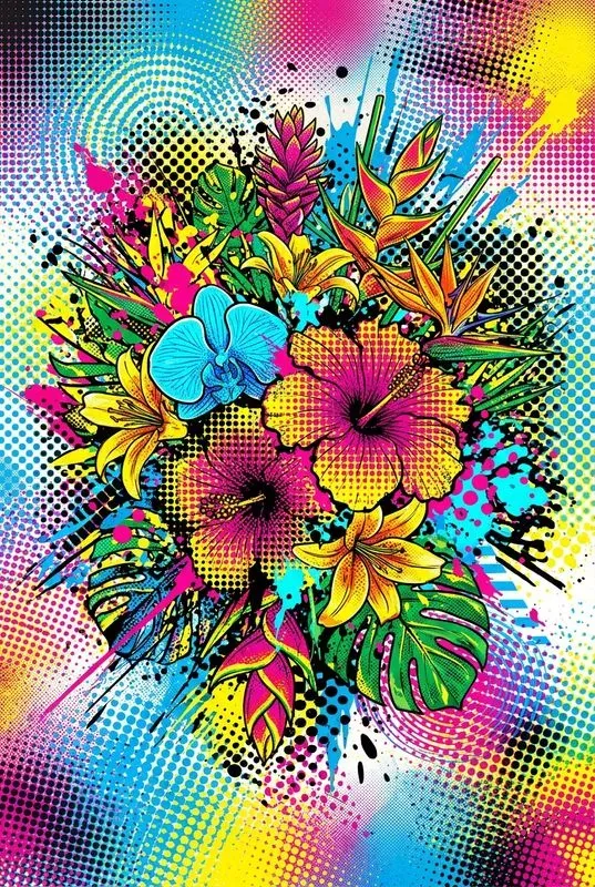 Cmyk Halftone Pop Art Overlays 2x3