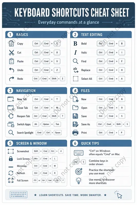Cheat Sheet Posters Any Topic
