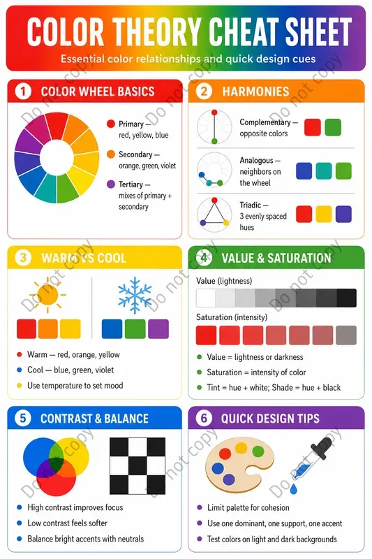 Cheat Sheet Posters Any Topic