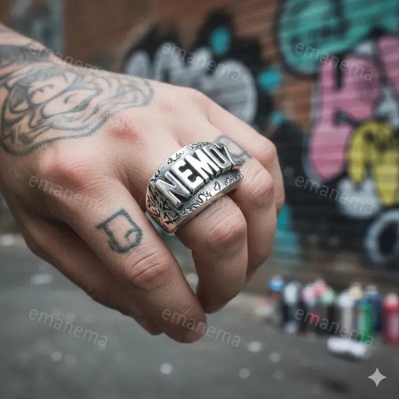 Personalized Urban Silver Rings