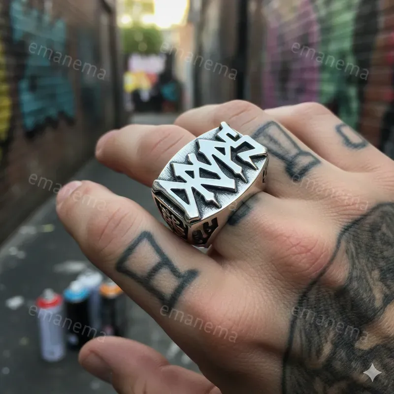 Personalized Urban Silver Rings