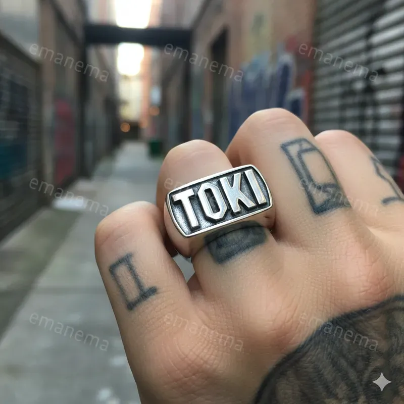 Personalized Urban Silver Rings