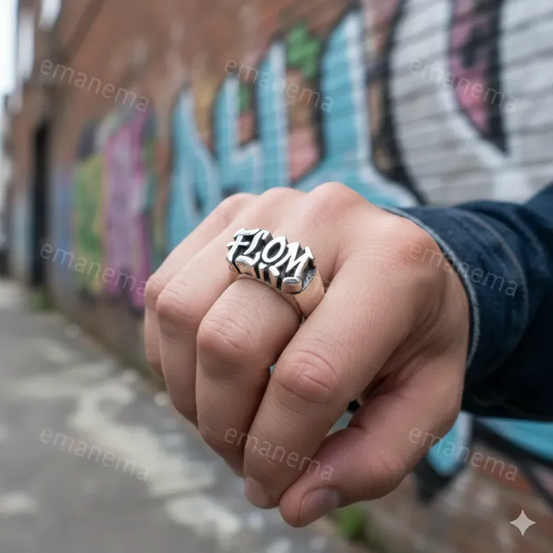 Personalized Urban Silver Rings