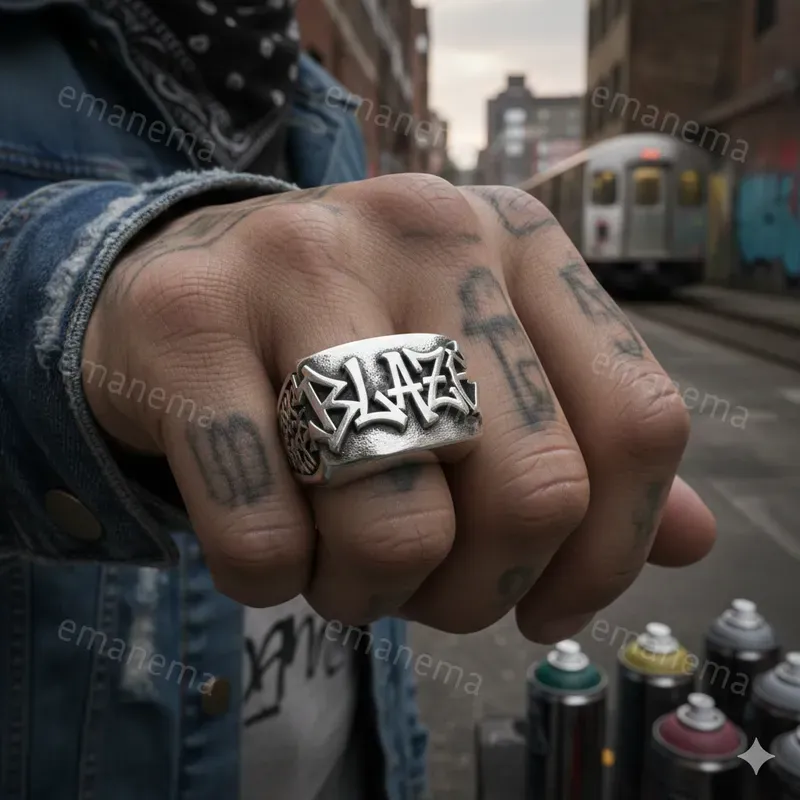 Personalized Urban Silver Rings