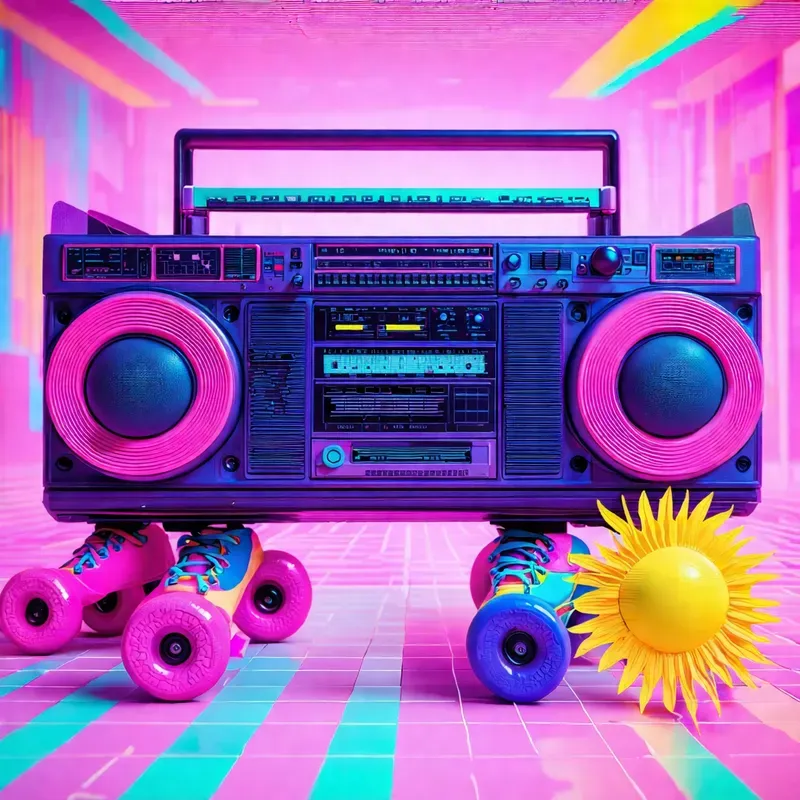 Retro 80s Aesthetic Photo Collages