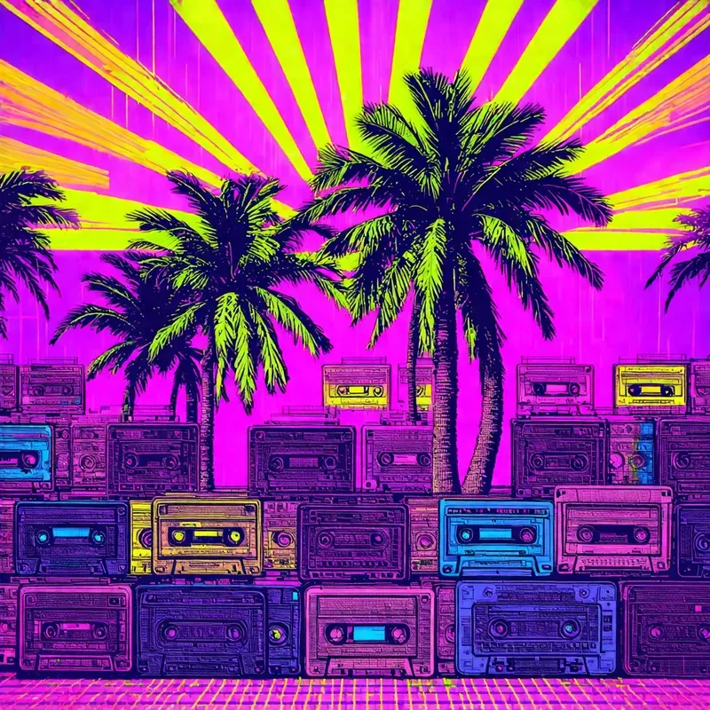 Retro 80s Aesthetic Photo Collages