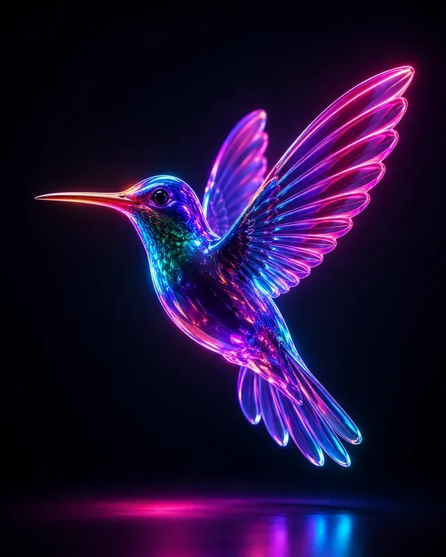 Neon 3D Object Generator Systems
