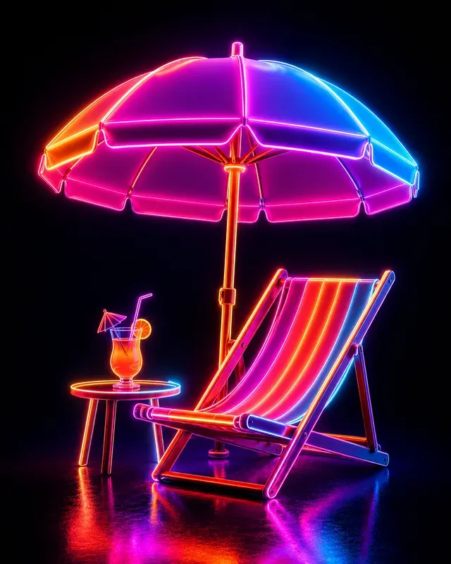 Neon 3D Object Generator Systems