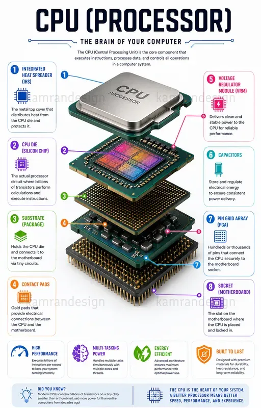Computer Parts Infographic Packs
