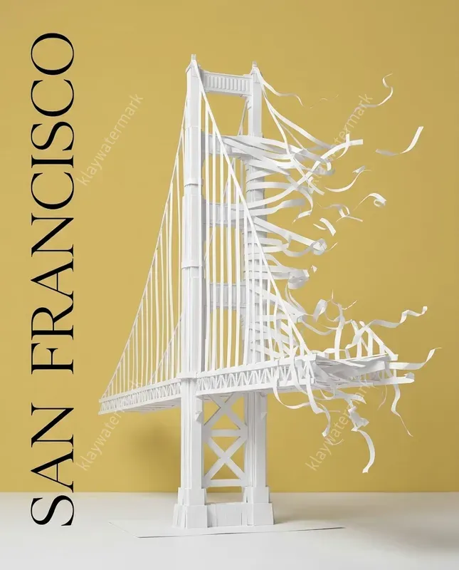 3D Papercraft Landmark Posters