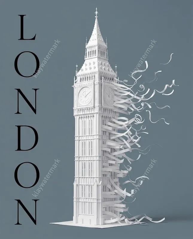 3D Papercraft Landmark Posters