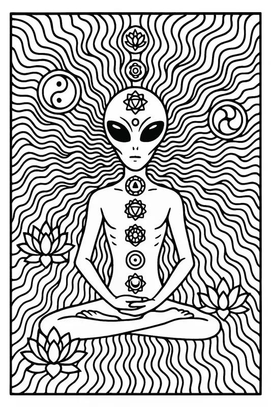 Trippy And Groovy Coloring Book Pages