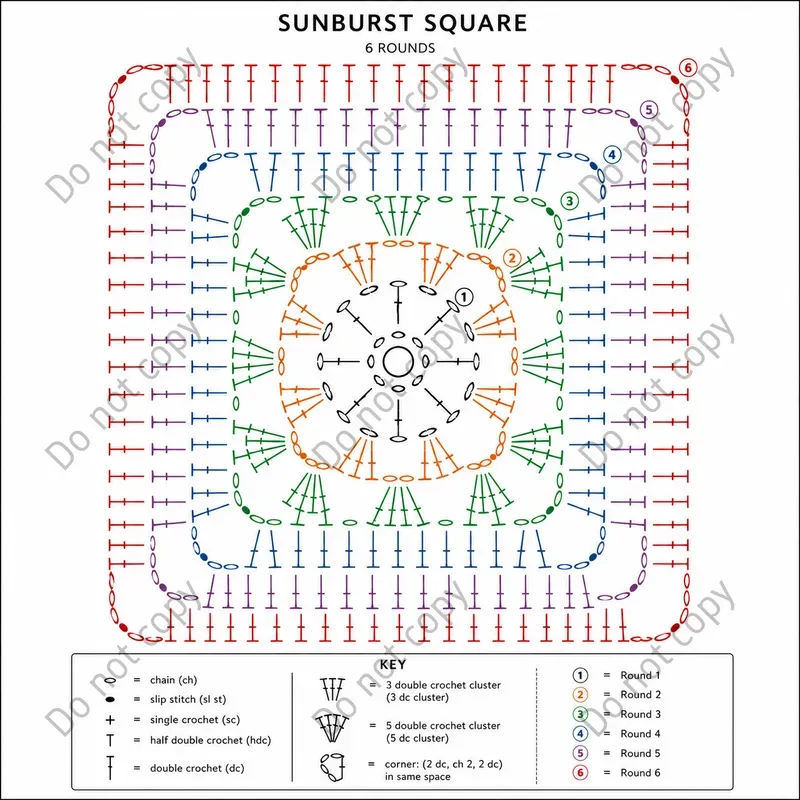 Crochet Granny Square Charts