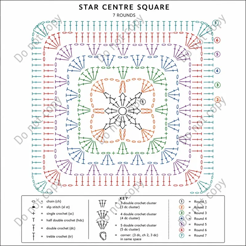 Crochet Granny Square Charts
