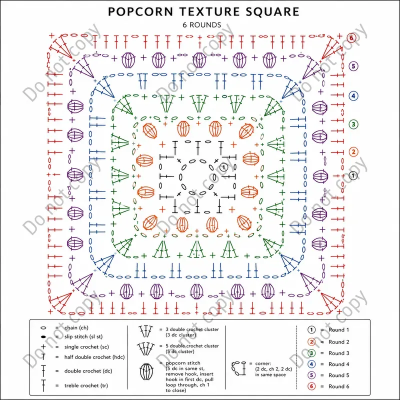 Crochet Granny Square Charts