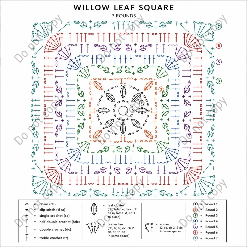 Crochet Granny Square Charts