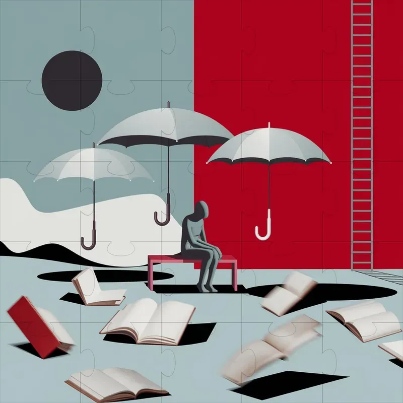 Minimalist Surreal Silhouettes Scenes