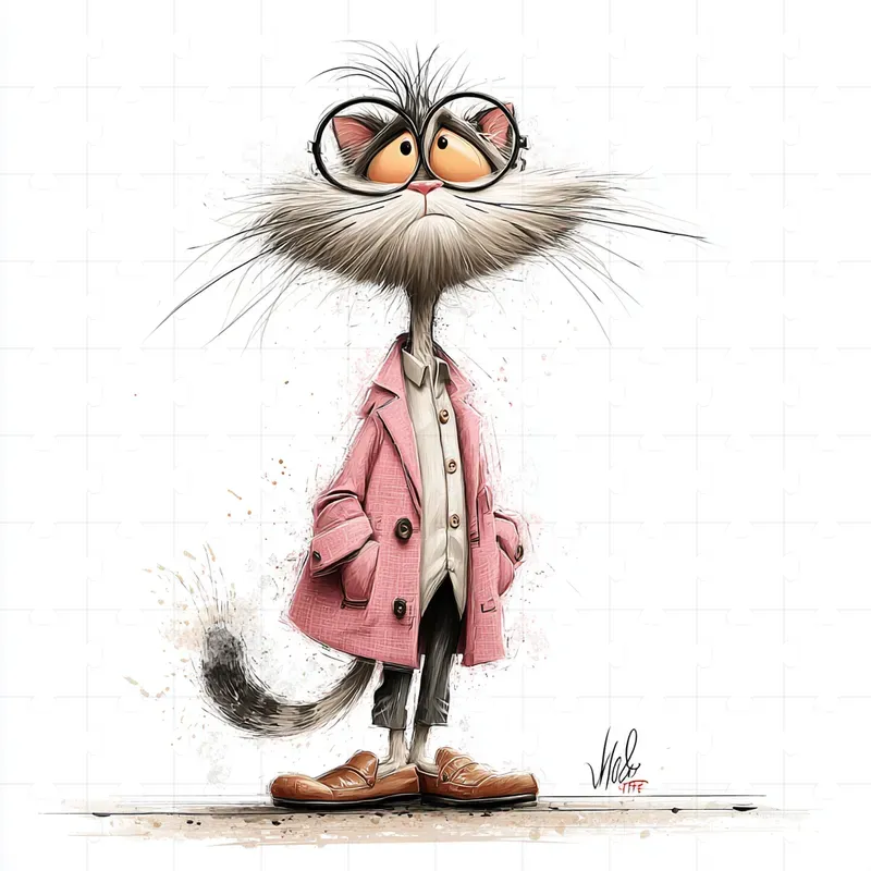 Whimsical Fashion Cartoon Illustrations