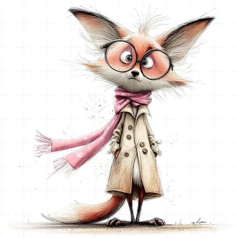 Whimsical Fashion Cartoon Illustrations