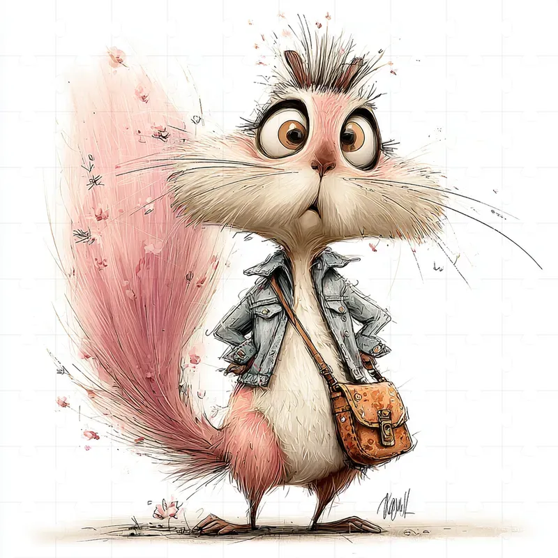 Whimsical Fashion Cartoon Illustrations