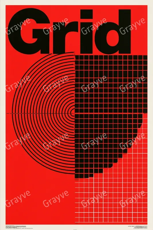 Swiss Style Grid Typography Posters