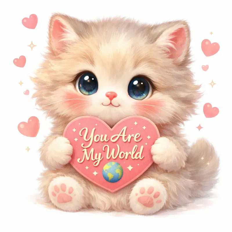 Cute Kawaii Cartoons With Love Cards