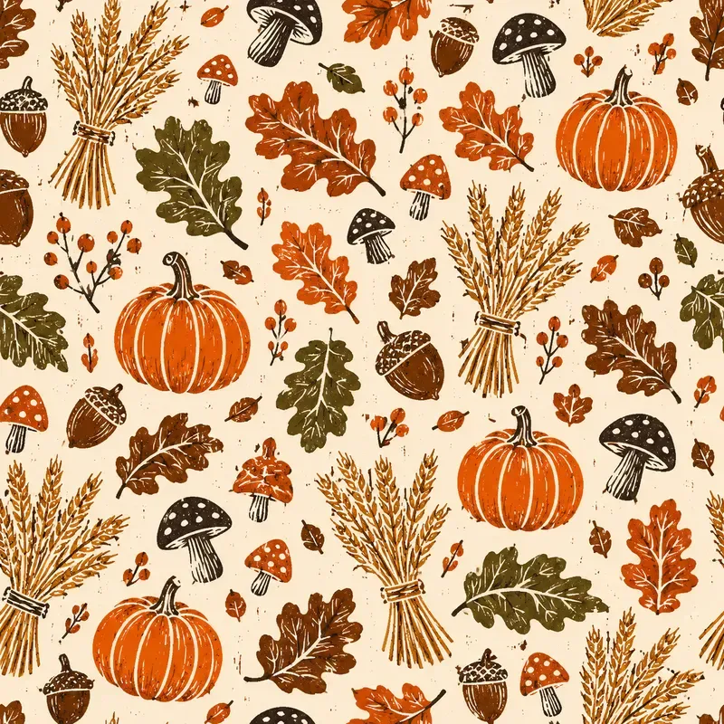 Vintage Autumn Harvest Patterns