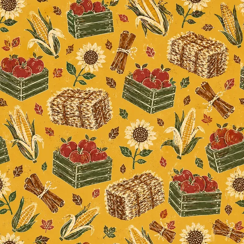Vintage Autumn Harvest Patterns