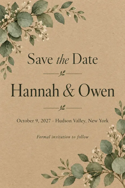 Wedding Save The Date Card Designs