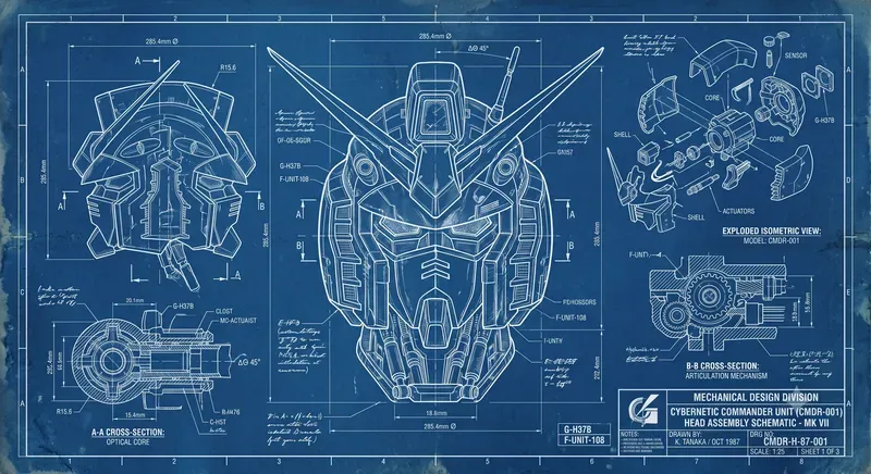 Vintage Blueprint Schematics